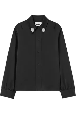 Jil Sander Skjorte med knaplukning og udsmykket klips