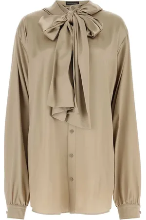 Balenciaga Satin skjorte med hætte