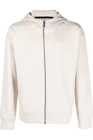 Calvin Klein Hættetrøje med lynlås og logomærke