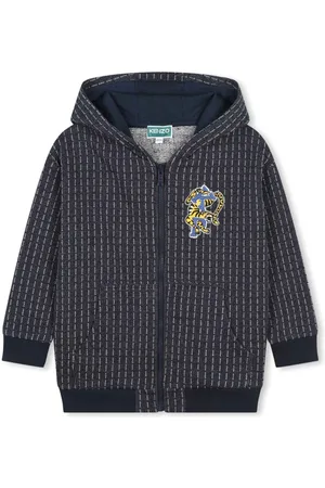 Kenzo Strikket hættetrøje med logo-applikation