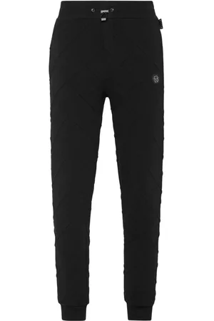 Philipp Plein Quiltede joggingbukser med logoapplikation