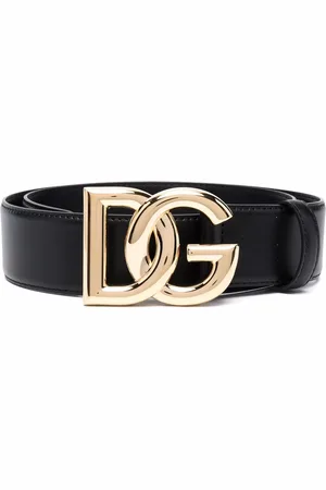 Dolce & Gabbana Læderbælte med logoplade