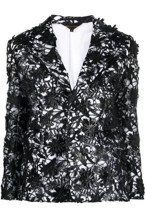 Comme des Garçons Enkeltradet blazer med blomsterblonde