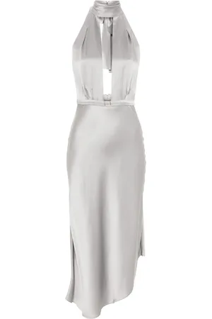 Elisabetta Franchi Asymmetrisk midi-kjole i satin