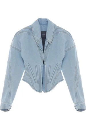 MUGLER Denimjakke i korsetstilu