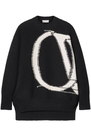 OFF-WHITE Ow Max trøje med intarsiastrikket logo