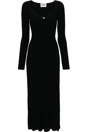 Moschino Lang ribstrikket kjole