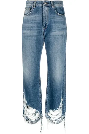 Stella McCartney Jeans med lige pasform og slitageeffekt