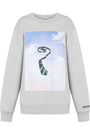 Moschino Sweatshirt i bomuld med grafisk tryk