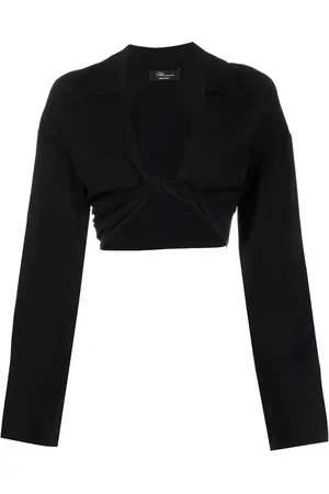 BLUMARINE Cropped top med snoet detalje