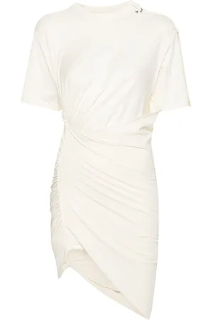 MUGLER Draperet T-shirt-kjole med piercing