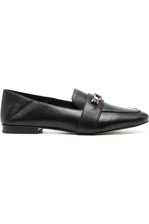 Michael Kors Loafers i læder med logoplade