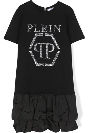 Philipp Plein Kort kjole med rhinsten