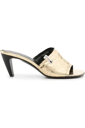 Premiata 70mm mules i rynket læder