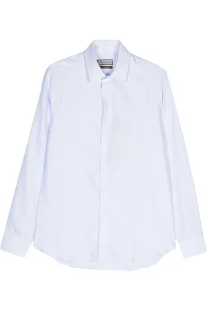 CANALI Polo i silke med jacquard-mønster