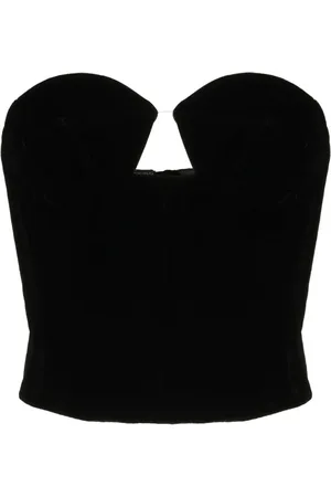 Rokh Tilpasset bustier med veloureffekt
