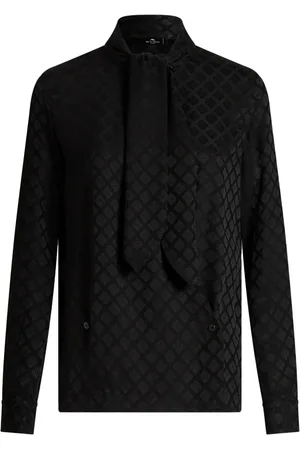 Etro Skjorte i jacquard med tørklædekrave