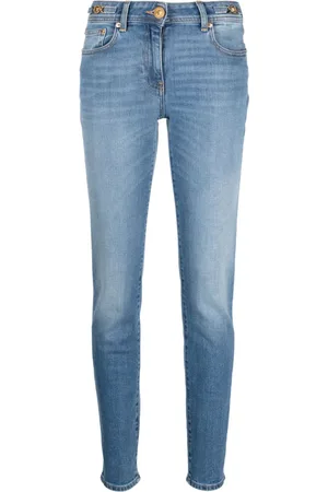 VERSACE Skinny-jeans med lav talje og Medusa Head-motiv