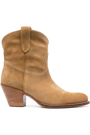 Ralph Lauren 60mm Western-støvler i ruskind