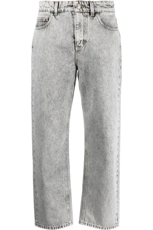 MOORER Stenvaskede jeans med lige ben