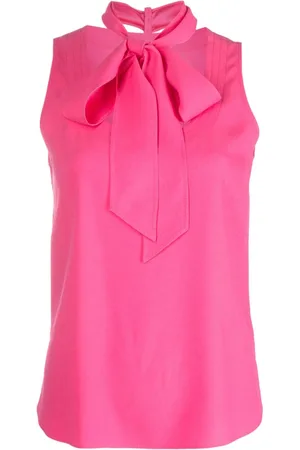 Moschino ærmeløs bluse med sløjfedetalje