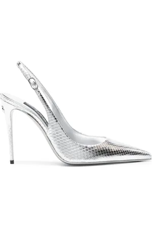 Dolce & Gabbana 120mm pumps med metallisk slangeskindseffekt
