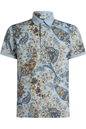 Etro Polo med blomstret paisleytryk
