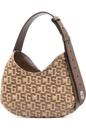 GCDS Comma skuldertaske med monogram-prægning
