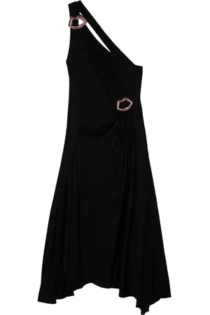 Sonia by Sonia Rykiel Asymmetrisk mellemlang kjole med læbemotiv