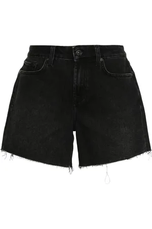 7 for all Mankind Denimshorts med råt snit