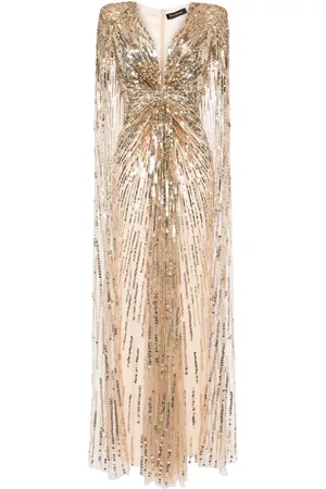 Jenny Packham Lang Gold Rush kjole