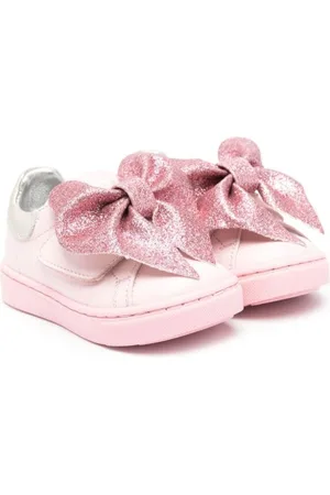 MONNALISA Sneakers i læder med sløjfedetalje
