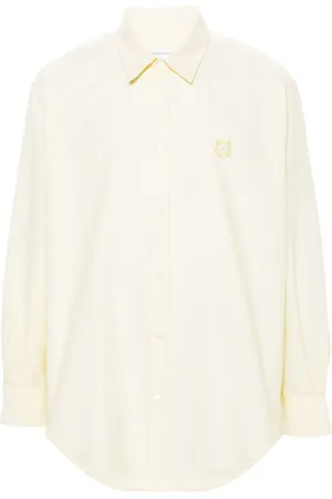 Maison Kitsuné Skjorte med Contour Fox Head-broderi