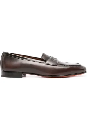 santoni Figaro-loafers i læder