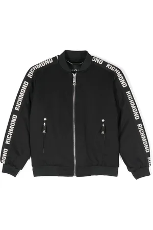 John Richmond Bomberjakke i jacquard med logo