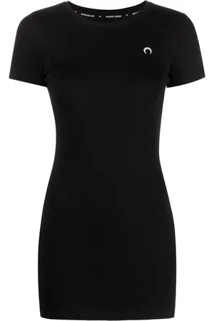 Marine Serre Ribbet T-shirt-kjole