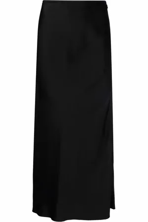 Maison Margiela Draperet mellemlang nederdel med satin-effekt