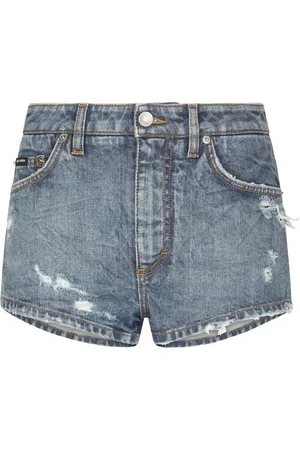 Dolce & Gabbana Denimshorts med slitageeffekt