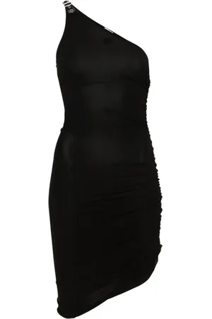 Courrèges Asymmetrisk kjole med rynket design