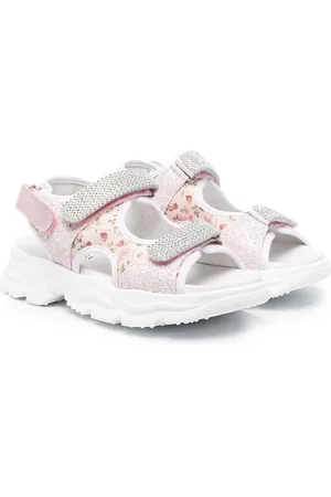 MONNALISA Blomstrede sandaler med paneler