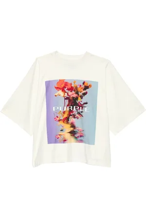 Purple Brand T-shirt med Smudge-tryk