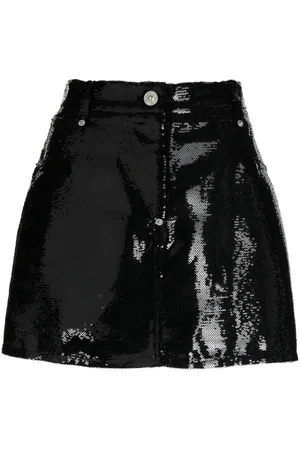 pushBUTTON Kort nederdel med lakeret finish