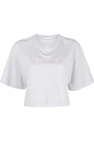 Paco rabanne Cropped T-shirt med logotryk