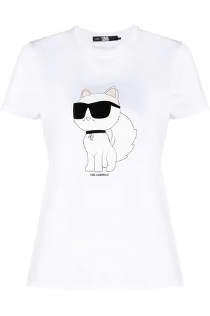 Karl Lagerfeld Ikon Choupette T-shirt i økologisk bomuld