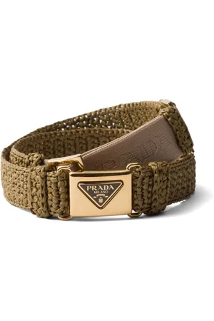 Prada Hæklet bælte med trekantet logo