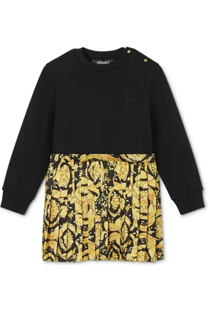 VERSACE Kjole med baroktryk og paneler