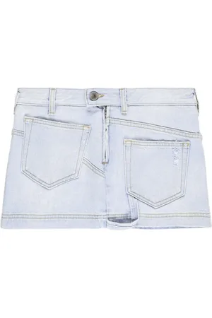 The Attico Mini Abra denimnederdel