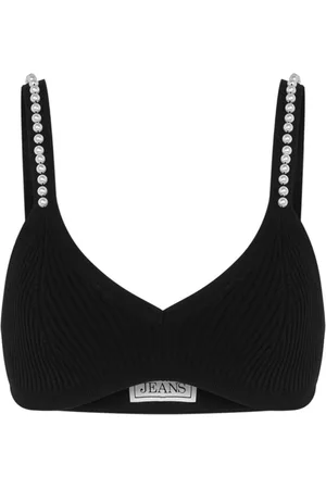 Moschino Strikket bh med imiteret perleudsmykning