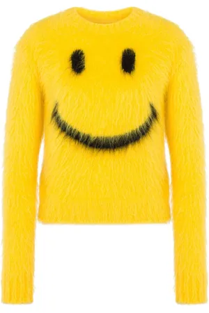 Moschino Intarsiastrikket trøje med smiley