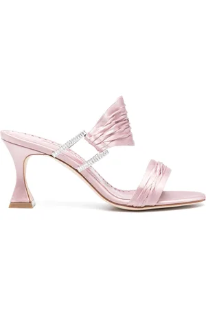 Manolo Blahnik Chinap 70mm mules i satin